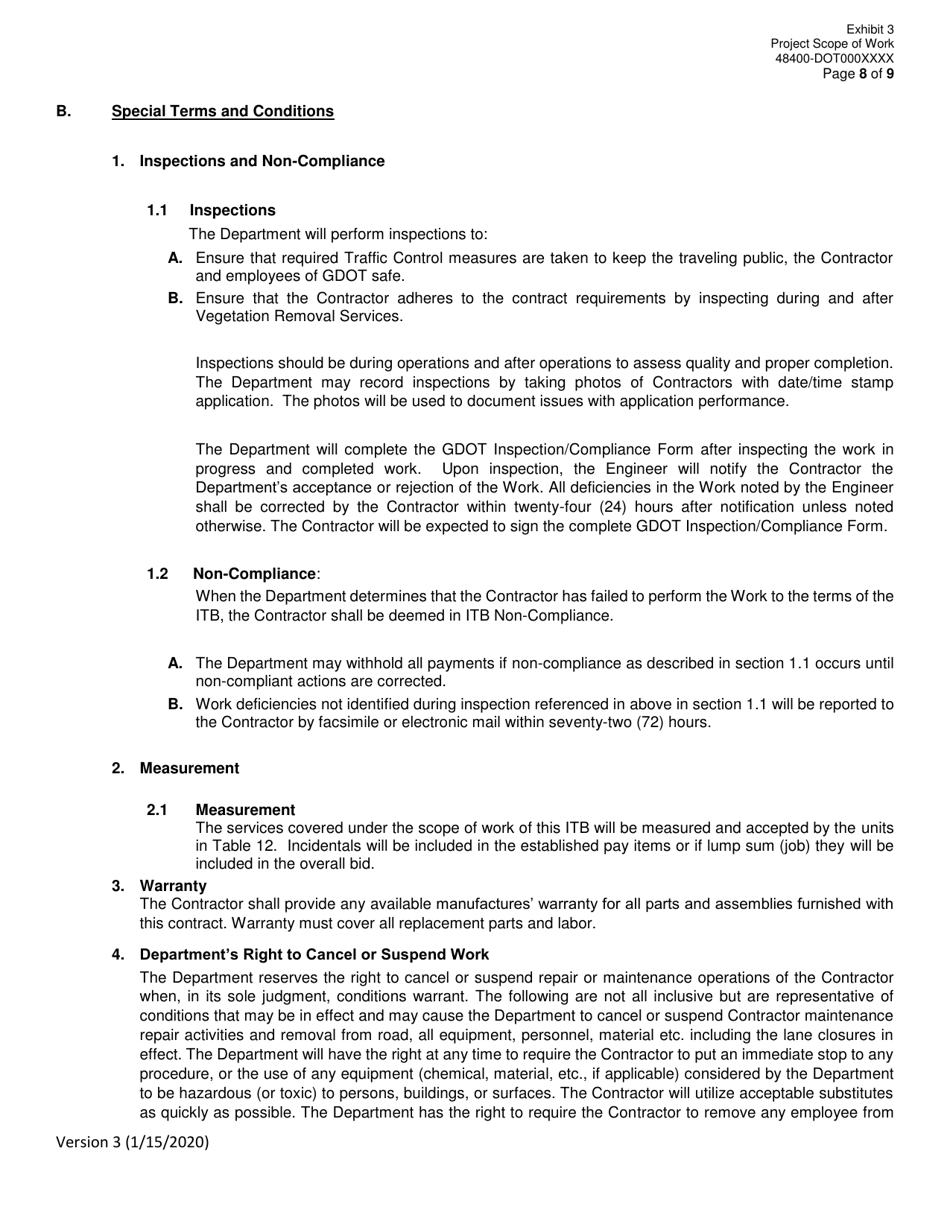 Invitation to Bid (Itb) Bid Form - Vegetation Removal Services - District - Georgia (United States), Page 29