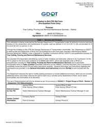 Invitation to Bid (Itb) Bid Form - Tree Cutting, Pruning and Removal Maintenance Services - District - Georgia (United States)