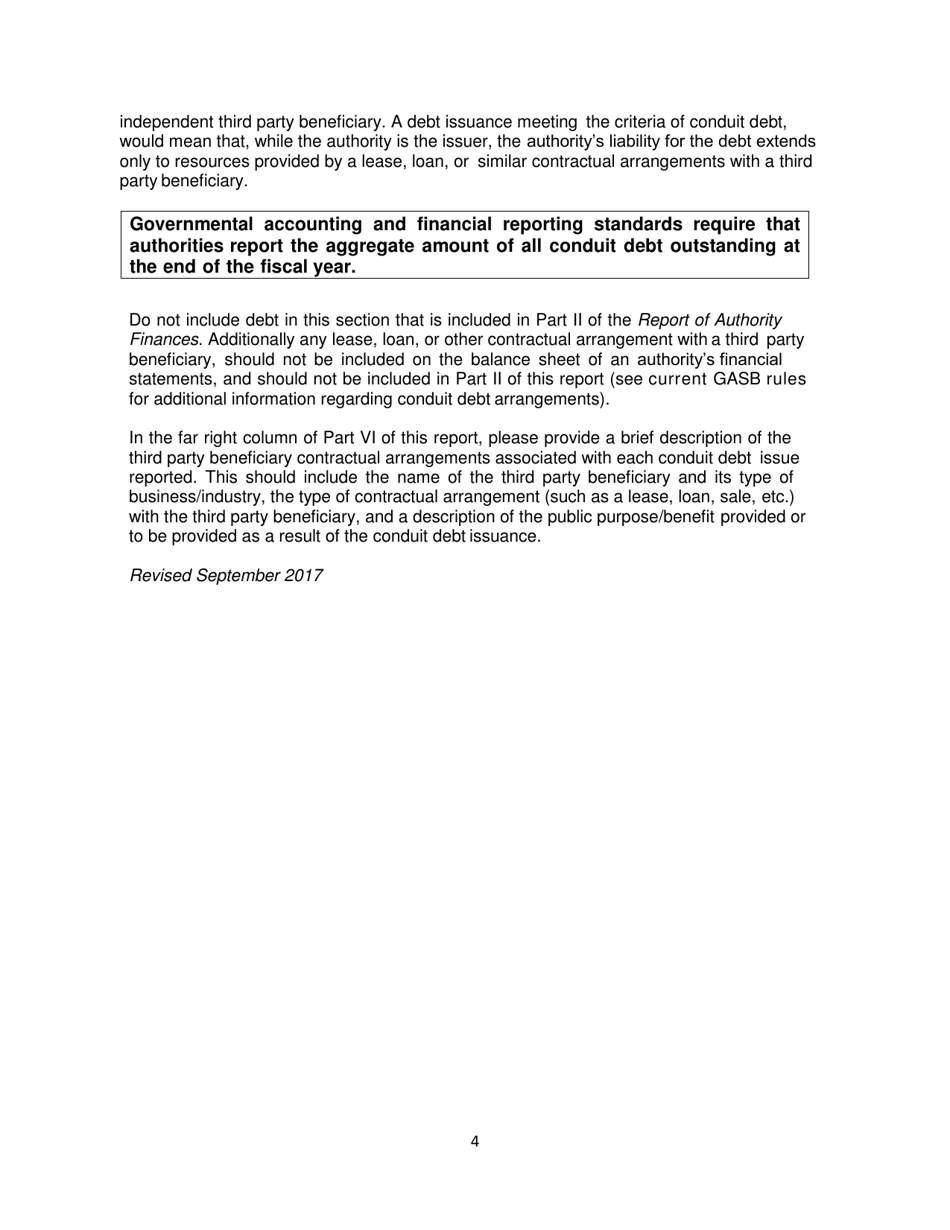 Instructions for Report of Authority Finances - Georgia (United States), Page 4