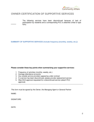 Owner Certification of Supportive Services - Georgia (United States), Page 2