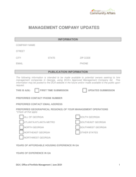 Document preview: Management Company Updates - Georgia (United States)