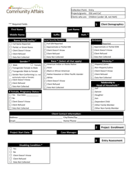 Document preview: Coc Esg Child Intake Form - Georgia (United States)