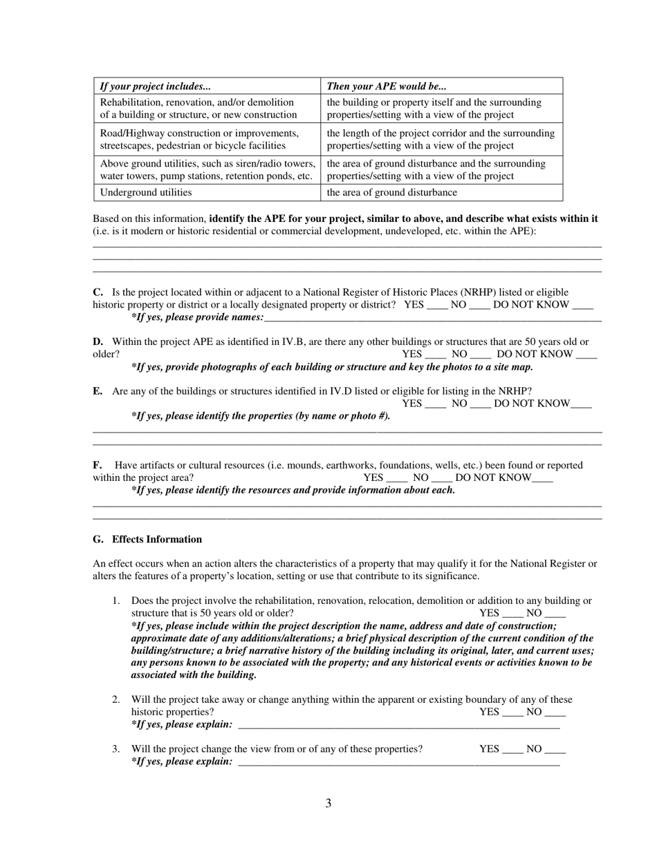 Transportation Enhancements / Cmaq Project Worksheet for Review Under Section 106 Nhpa - Georgia (United States), Page 3