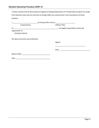 Form SOP16 Inspection of Reinforcement Steel - Georgia (United States), Page 4