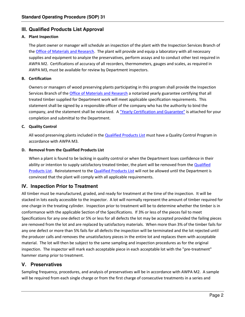 Form SOP31 Inspection of Treated Timber Products - Georgia (United States), Page 2