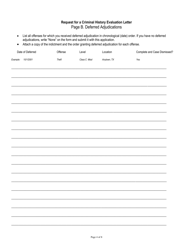 Request for a Criminal History Evaluation Letter - Texas, Page 4