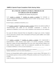 Sample Public Hearing Notice for Project Completion - Neighborhood Stabilization Program - Georgia (United States) (English/Spanish), Page 2