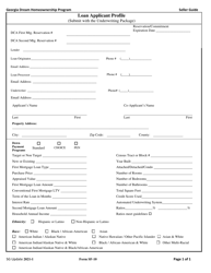 Form SF-10 &quot;Loan Applicant Profile&quot; - Georgia (United States)