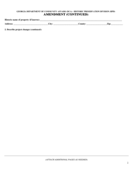 State Amendment Application Form - Georgia (United States), Page 2