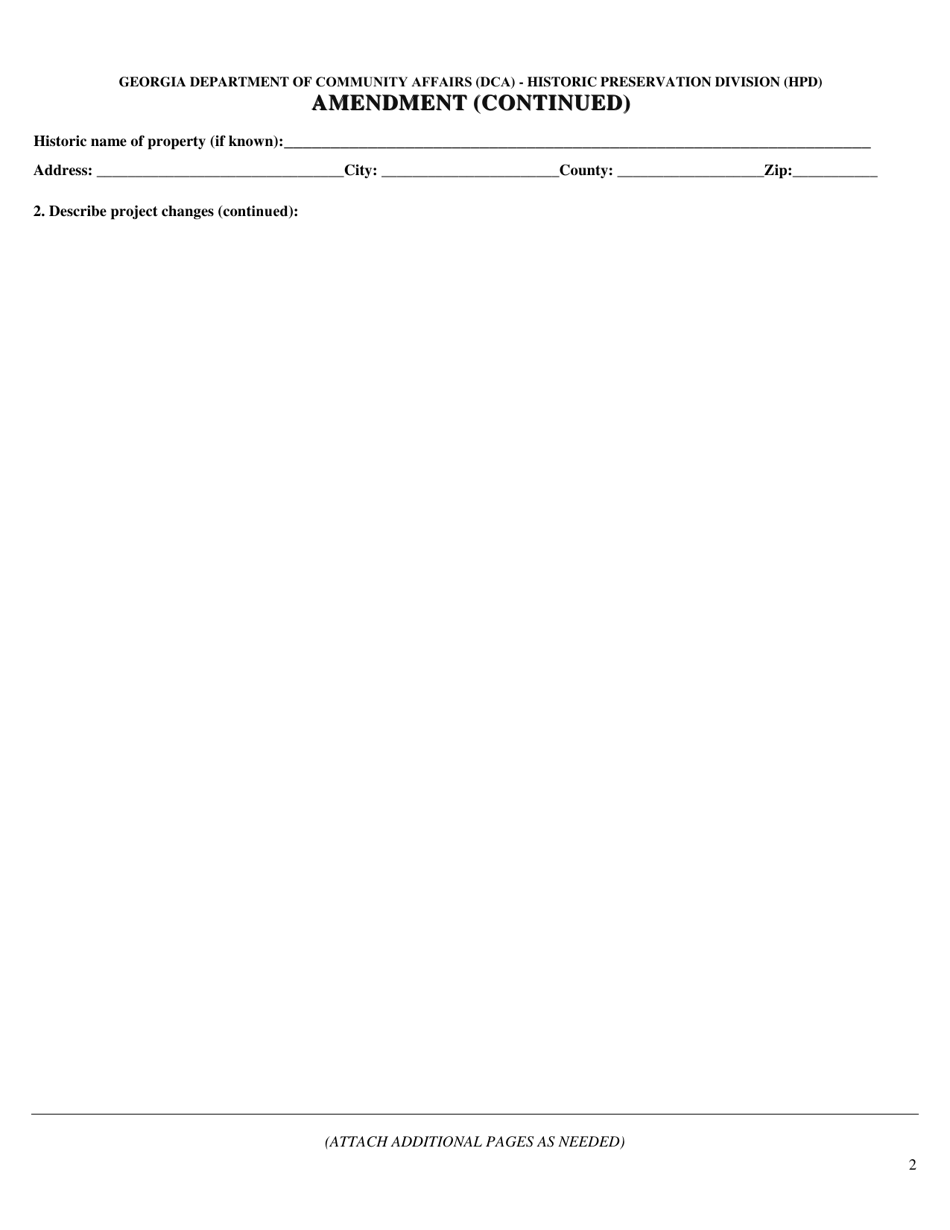 Georgia (United States) State Amendment Application Form - Fill Out ...