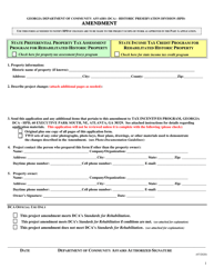 Document preview: State Amendment Application Form - Georgia (United States)