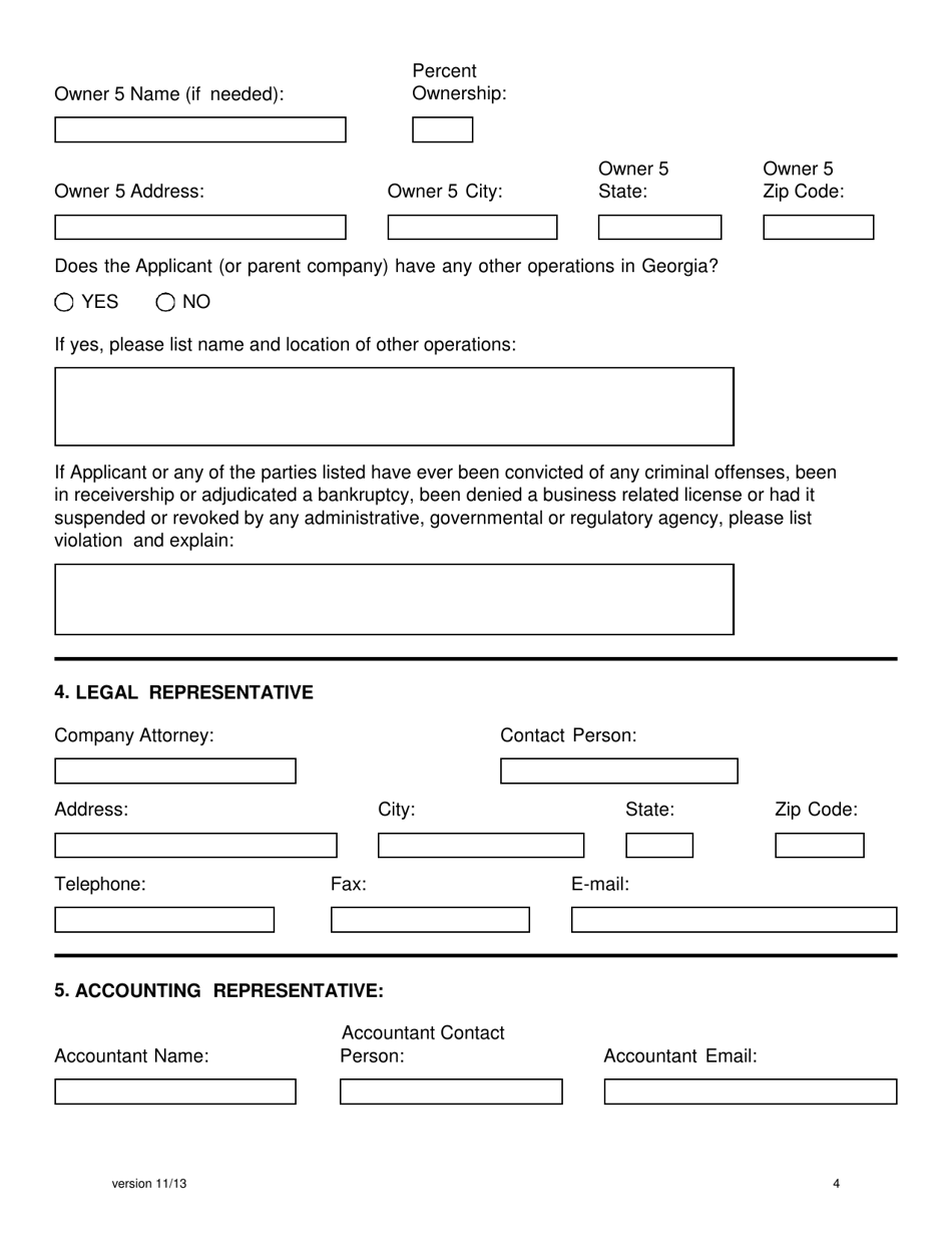 Georgia Tourism Development Act Program Application - Georgia (United States), Page 4