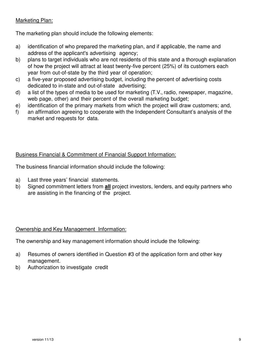 Georgia Tourism Development Act Program Application - Georgia (United States), Page 9