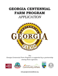 Document preview: Georgia Centennial Farm Program Application Form - Georgia (United States)
