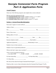 Georgia Centennial Farm Program Application Form - Georgia (United States), Page 4