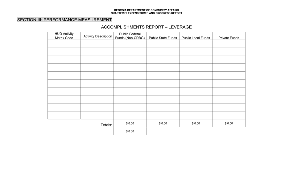 Quarterly Expenditures and Progress Report - Accomplishments for People - Georgia (United States), Page 3