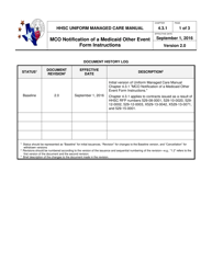 Document preview: Instructions for Mco Notification of a Medicaid Other Event Form - Texas