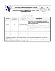 Instructions for Mco Notification of a Medicaid Other Event Form - Texas