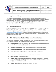 Instructions for Mco Notification of a Medicaid Other Event Form - Texas, Page 2