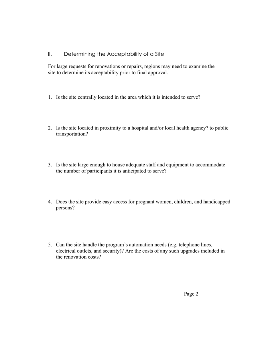 Exhibit B Worksheet for Requests to Renovate or Repair Real Property - Texas, Page 2