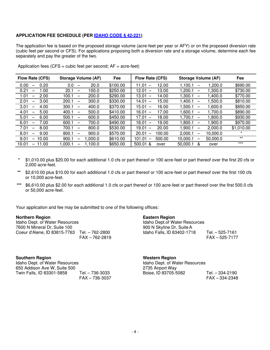 Instructions for Form 202 Application for Permit - Idaho, Page 4
