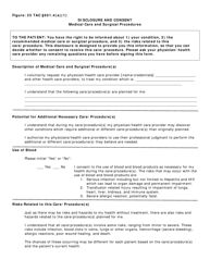 Document preview: Disclosure and Consent - Medical Care and Surgical Procedures - Texas