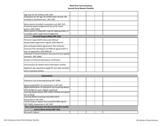 Work First Cash Assistance Second Party Review Checklist - North Carolina, Page 2