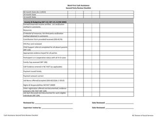 Work First Cash Assistance Second Party Review Checklist - North Carolina, Page 3