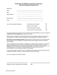 Ada Accommodation Request Form - Florida, Page 3