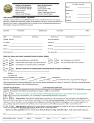 &quot;Application for Reinstatement or Re-entry&quot; - Idaho