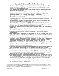Form DMF-SL4120 Marine Life Endorsement Transfer Form - Florida, Page 2