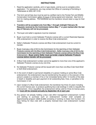 Form DML-SL4560 Blue Crab Endorsement Transfer Form - Florida, Page 2