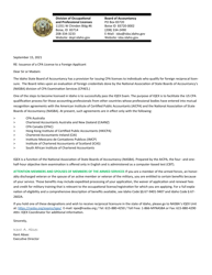 Application for CPA License - International Reciprocity - Idaho