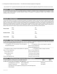 Form DHHS225-B Distributor Application for Registration - North Carolina, Page 2
