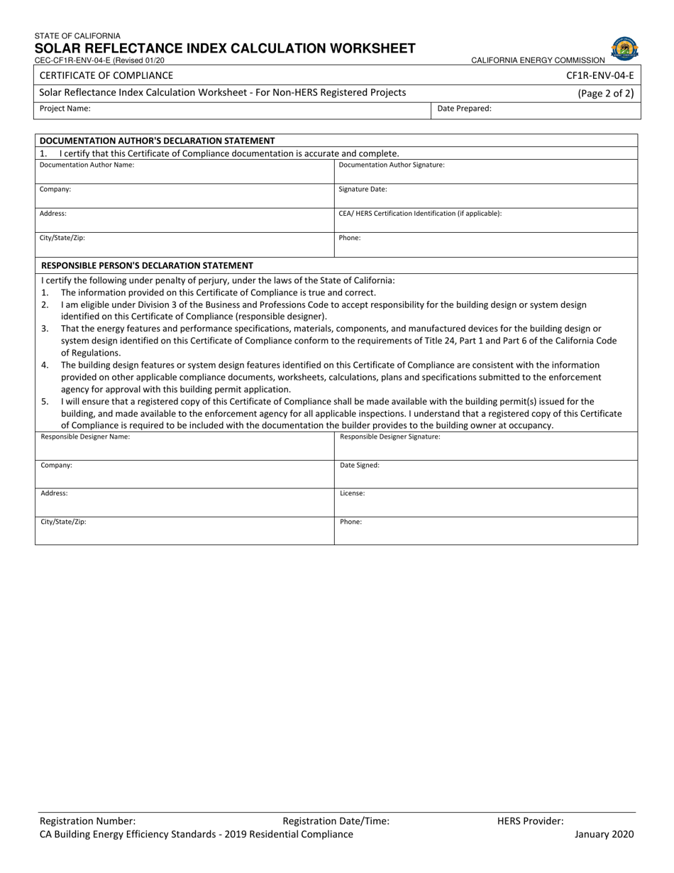 Form CEC-CF1R-ENV-04 - Fill Out, Sign Online and Download Printable PDF ...