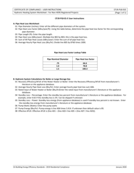 Form CEC-CF1R-PLB-01 Hydronic Heating System Worksheet - California, Page 3