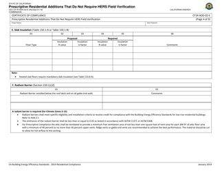 Form CEC-CF1R-ADD-02 Prescriptive Residential Additions That Do Not Require Hers Field Verification - California, Page 4