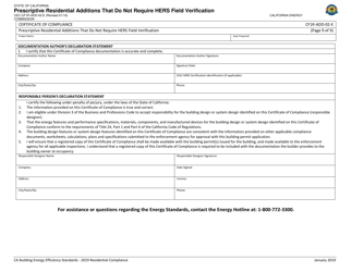 Form CEC-CF1R-ADD-02 Prescriptive Residential Additions That Do Not Require Hers Field Verification - California, Page 9