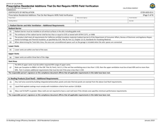 Form CEC-CF2R-ADD-02 Prescriptive Residential Additions That Do Not Require Hers Field Verification - California, Page 5