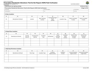 Form CEC-CF2R-ALT-05 Prescriptive Residential Alterations That Do Not Require Hers Field Verification - California, Page 3