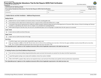 Form CEC-CF2R-ALT-05 Prescriptive Residential Alterations That Do Not Require Hers Field Verification - California, Page 5