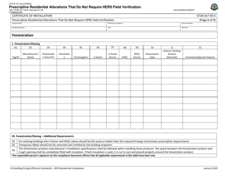 Form CEC-CF2R-ALT-05 Prescriptive Residential Alterations That Do Not Require Hers Field Verification - California, Page 6