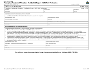 Form CEC-CF2R-ALT-05 Prescriptive Residential Alterations That Do Not Require Hers Field Verification - California, Page 9