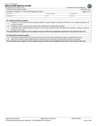 Form CF2R-ENV-03-E Insulation Installation for Non-hers Registered Projects - California, Page 4