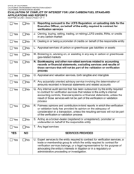Form ISD/PPMB-120 Evaluation of Conflict of Interest for Low Carbon Fuel Standard Applications and Reports - California, Page 7