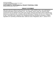 Form ED/SSEB-209 Supplemental Environmental Project Proposal Form - California, Page 5