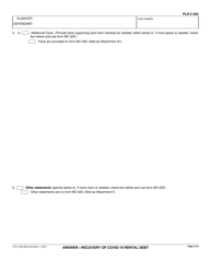 Form PLD-C-505 Answer - Recovery of Covid-19 Rental Debt - California, Page 5