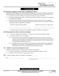 Formulario CH-130 Orden De Restriccion Por Acoso Civil Despues De Audiencia - California (Spanish), Page 4