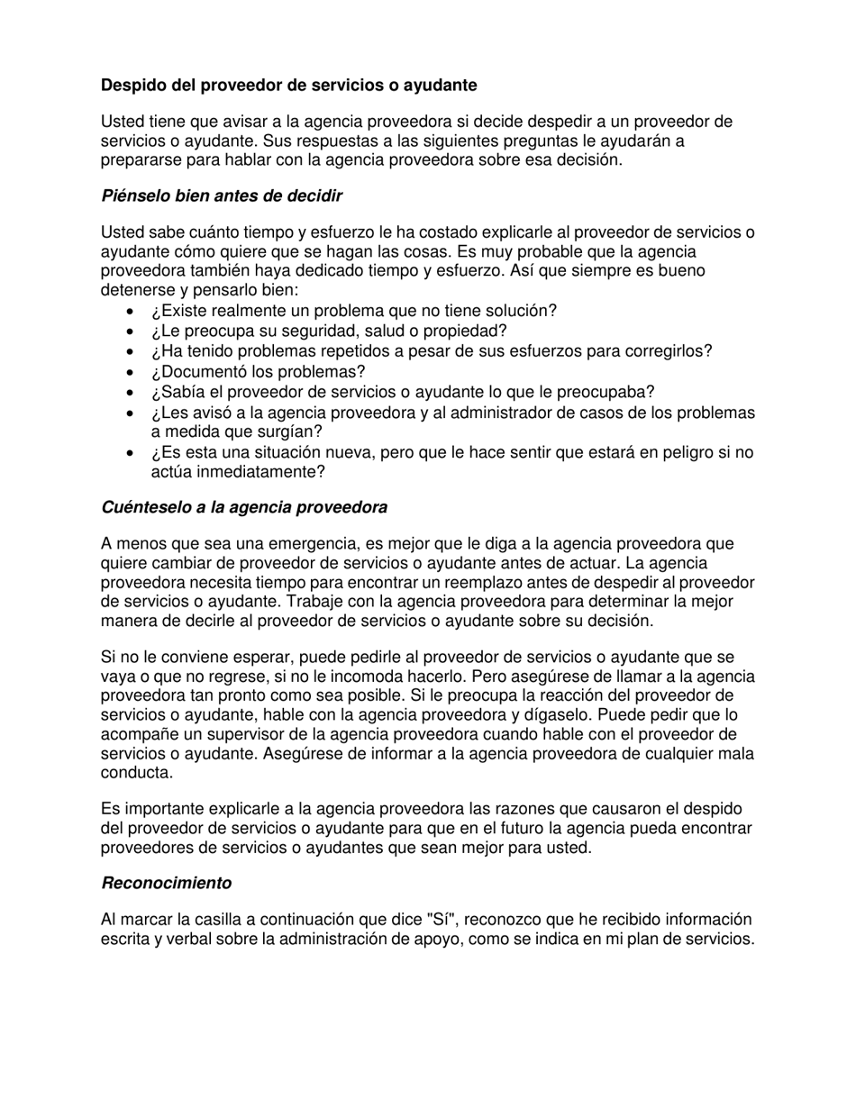 Hoja Informativa Sobre La Administracion De Apoyo - Community First Choice - Texas (Spanish), Page 5