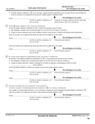 Formulario ADOPT-210 Acuerdo De Adopcion - California (Spanish), Page 2